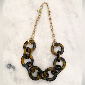 JCrew Tortoise Shell & Gold Necklace